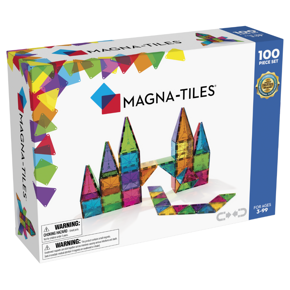 Magnet Build 100-Piece Extra Strong Magnetic Tiles Set