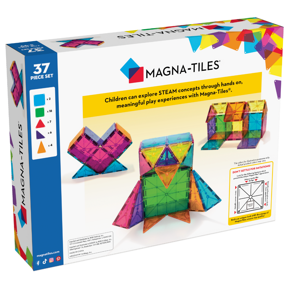 Back of MAGNA-TILES® Classic 37-Piece Set package