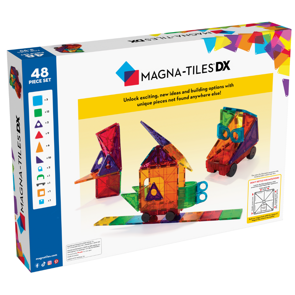 Magna-Tiles Clear Colors 32 piece Set – ToyologyToys