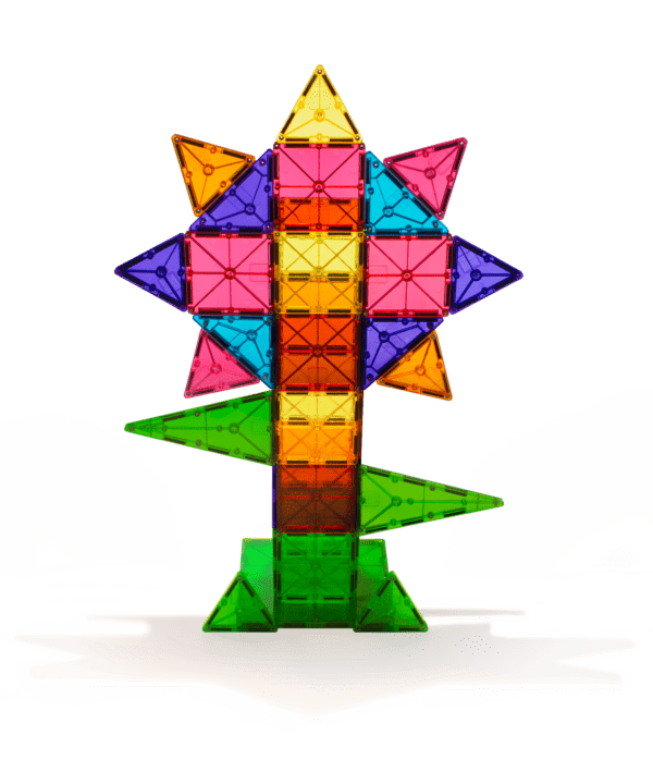 Example flower build with MAGNA-TILES® Classic 74-Piece Set