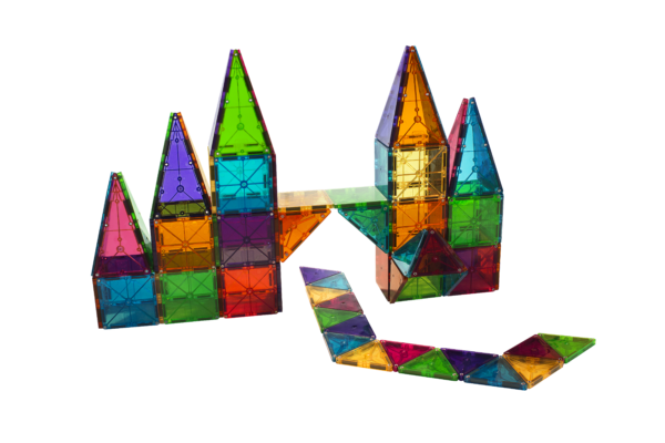 Castle structure built with MAGNA-TILES® Classic 100-Piece Set