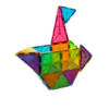 Boat built using MAGNA-TILES® Classic 32-Piece Set