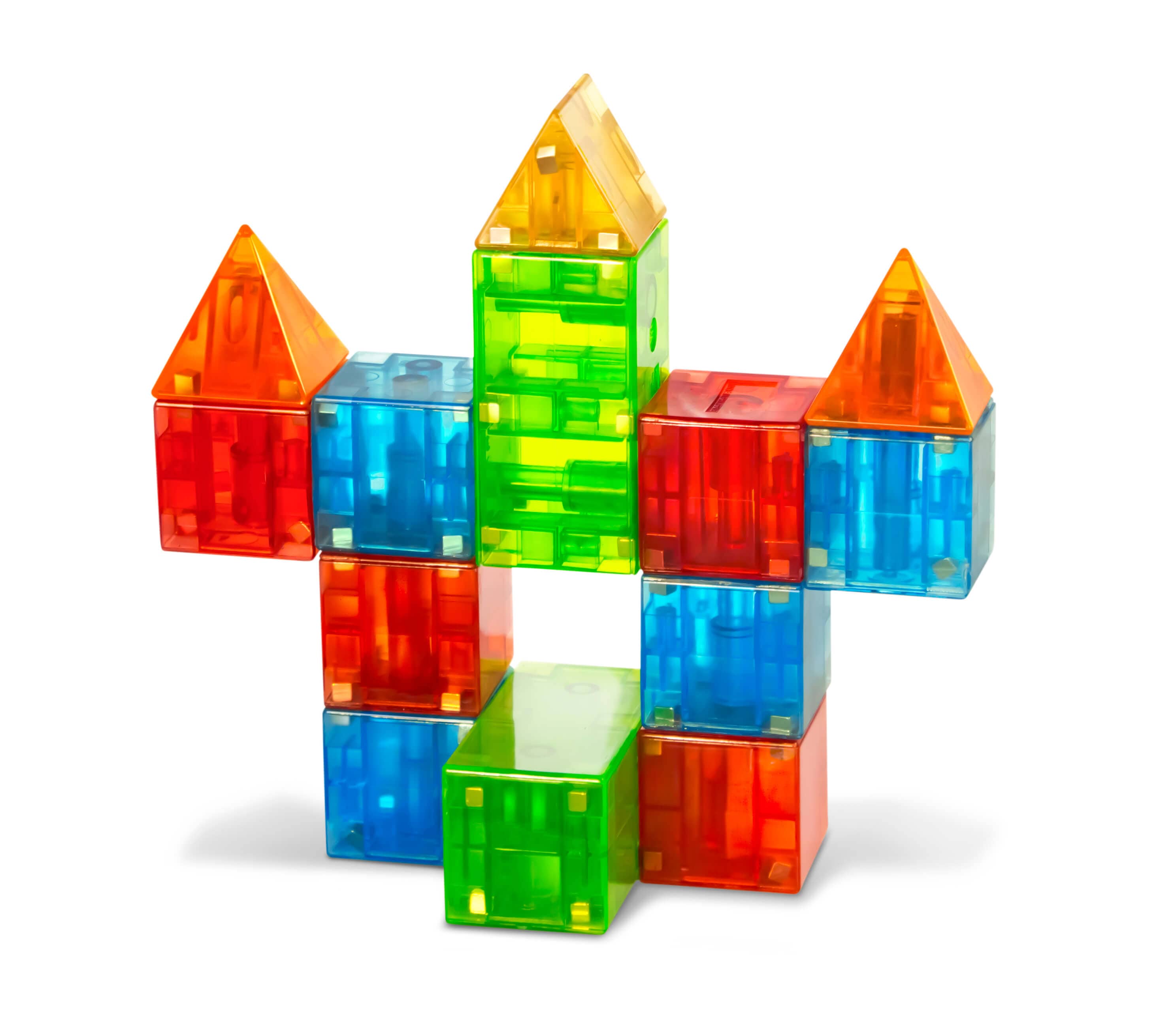 plastic magnetic building shapes