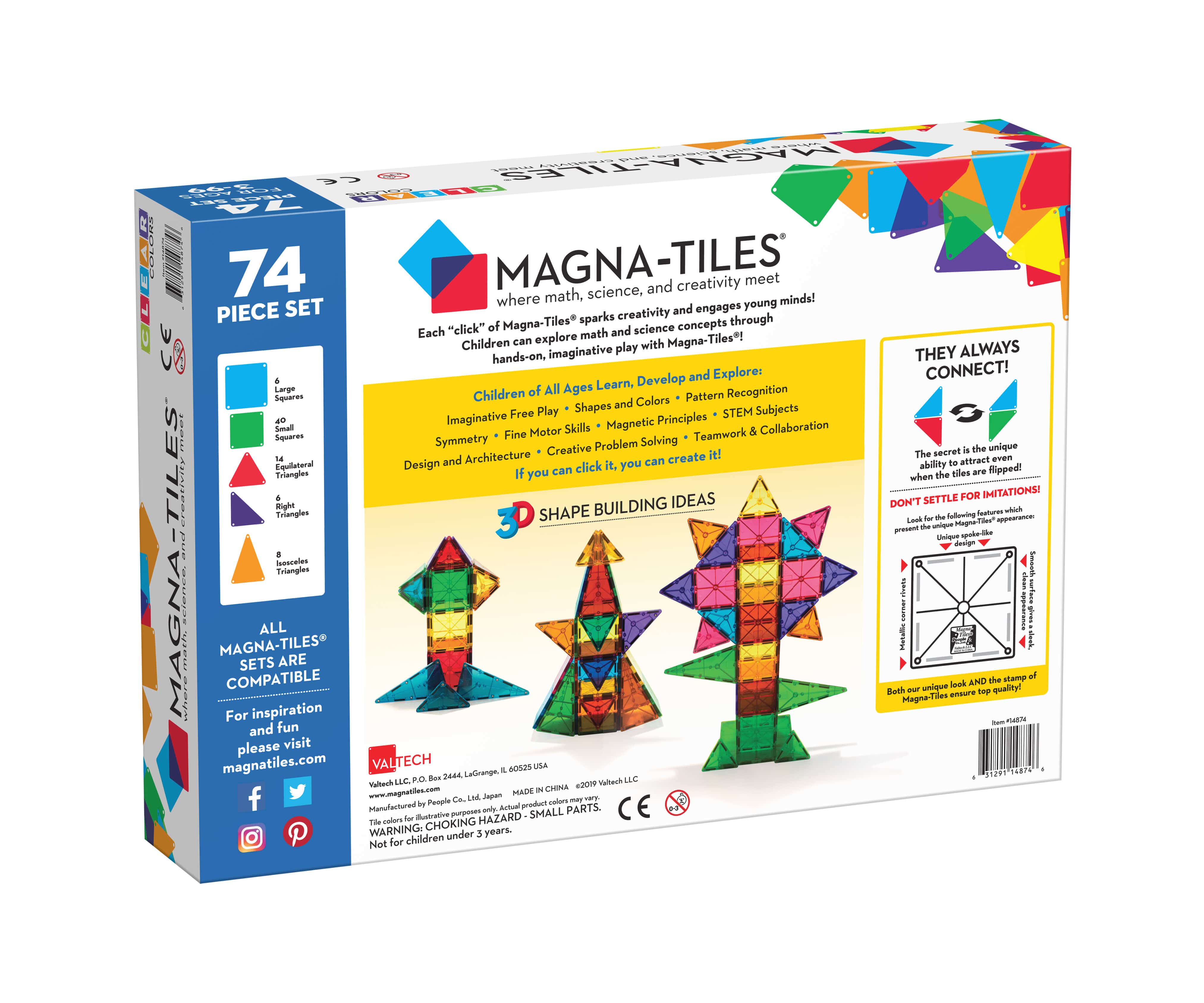 magna tiles 74 piece set