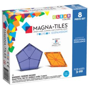 Front Of Magna-Tiles® Polygons 8-Piece Expansion Set Box