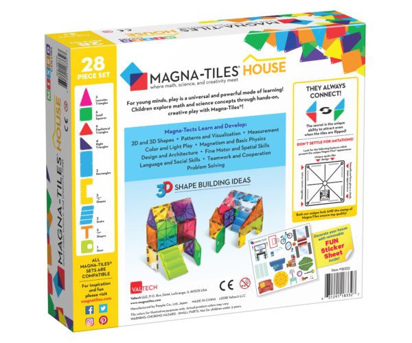 Back Of Magna-Tiles® House 28-Piece Set Box