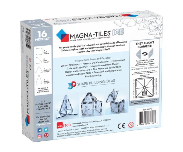 Back Of Magna-Tiles® ICE 16-Piece Set Box