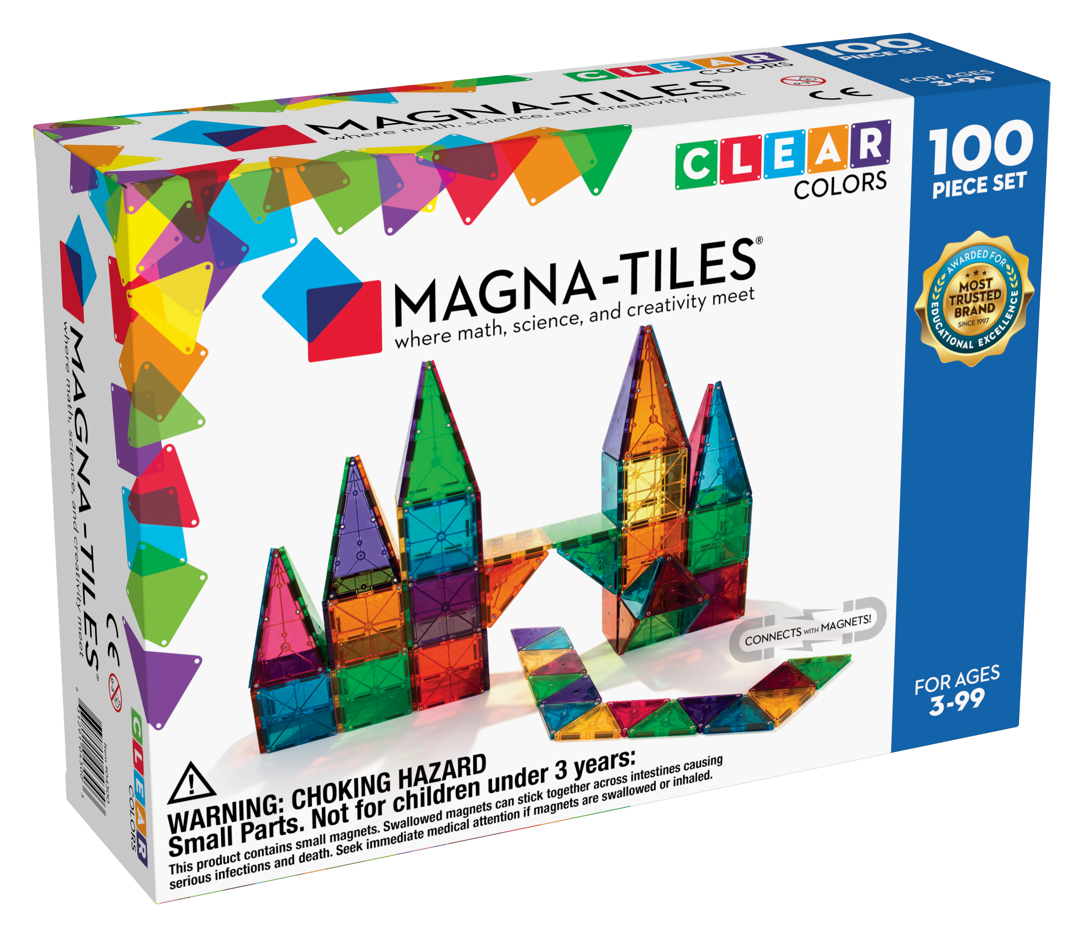 110 Piece Gift Magnetic Tiles Magnetic Building Blocks with Wheels Toys for Kids 