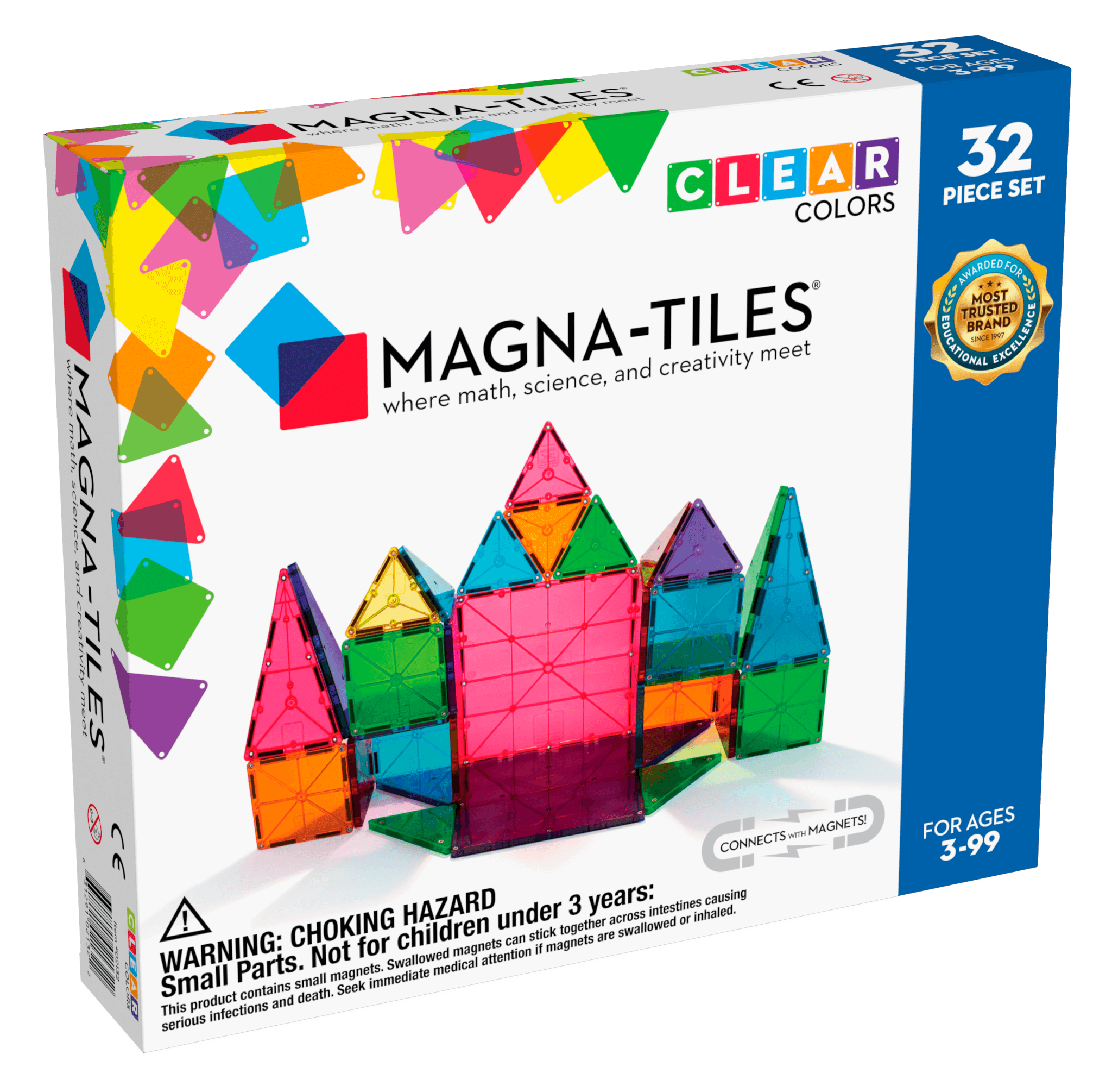 Magna-Tiles 02148 Solid Colors 48 PC DX Set Toy for sale online 