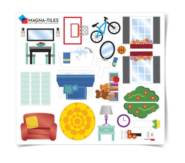 Reusable stickers for MAGNA-TILES® House 28-Piece Set