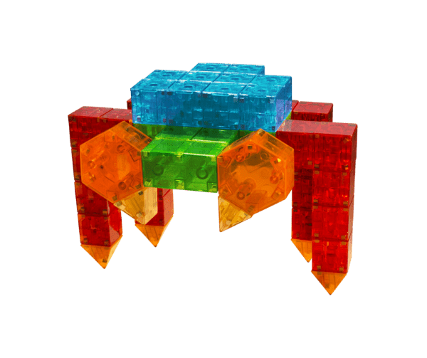 Example crab build with Magna-Qubix® 85-Piece Set