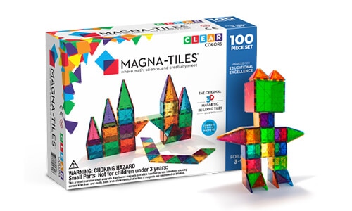 Magna-Tiles 2-Piece Car Expansion Set The Original STEM Approved Award-Winning Magnetic Building Tiles Creativity and Educational 