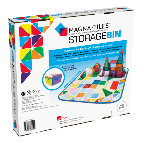 Back Of Magna-Tiles® Storage Bin & Interactive Play-Mat Case Box