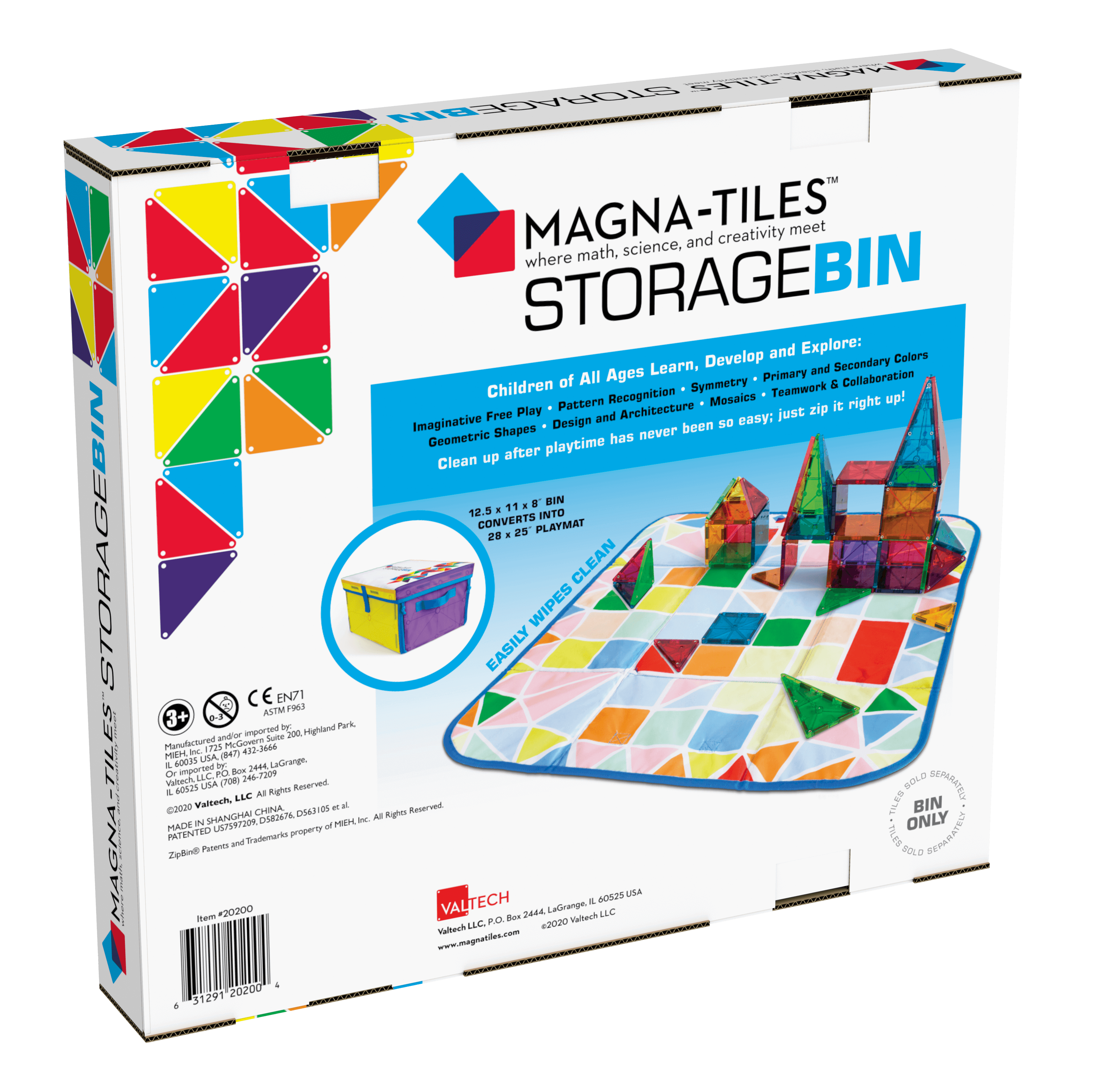 Magna-Tiles® Storage Bin & Interactive Play-mat - Magna-Tiles®