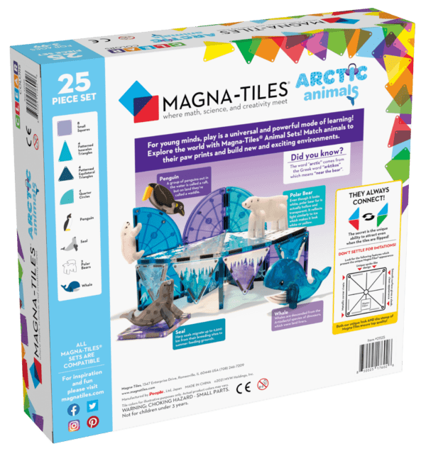 Back of Magna-Tiles Arctic Animals 25-Piece Set Box