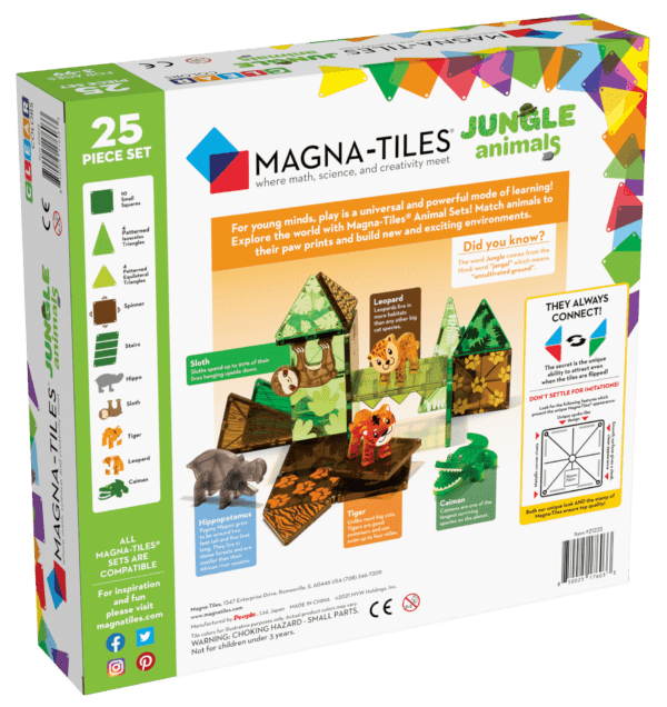 Back of Magna-Tiles Safari Animals 25-Piece Set Box