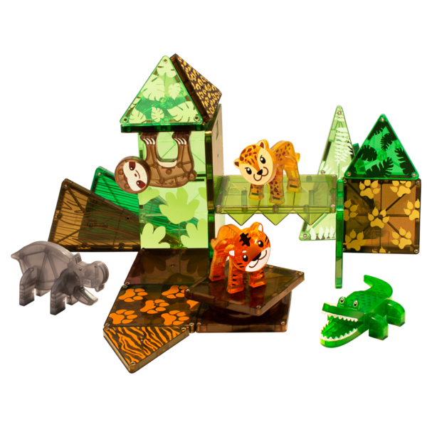 Example build of MAGNA-TILES® Jungle Animals 25-Piece Set