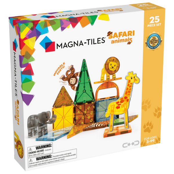Front of MAGNA-TILES® Safari Animals 25-Piece Set package
