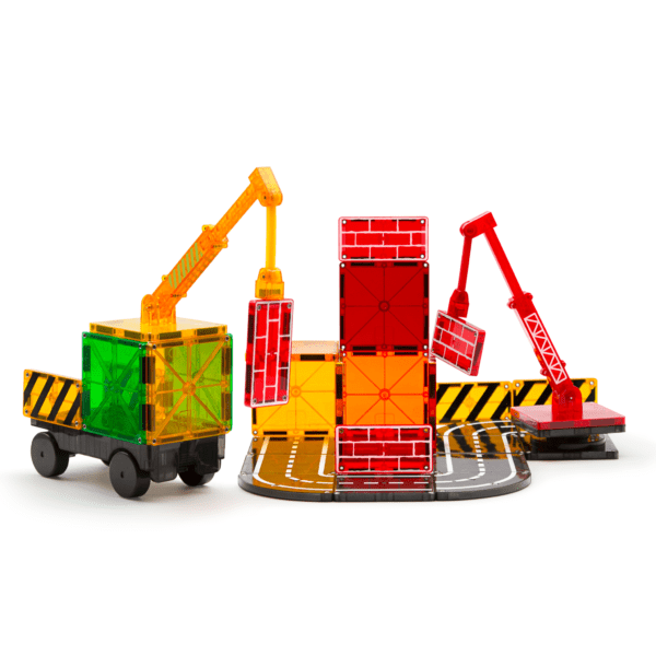 Example build with truck from MAGNA-TILES® Builder 32-Piece Set