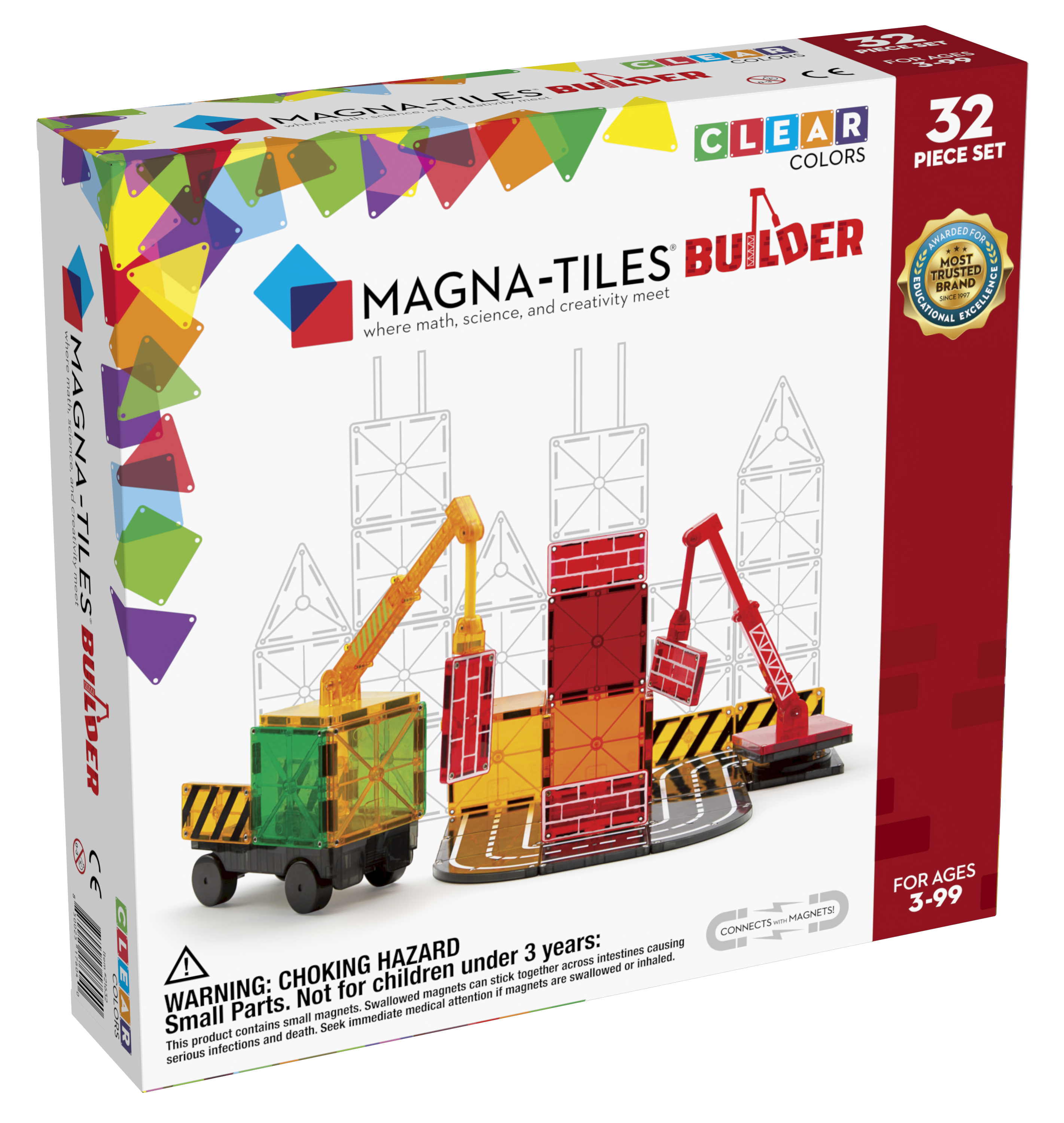 Magna-Tiles® Builder 32-Piece Magnetic Construction Set - Magna-Tiles®