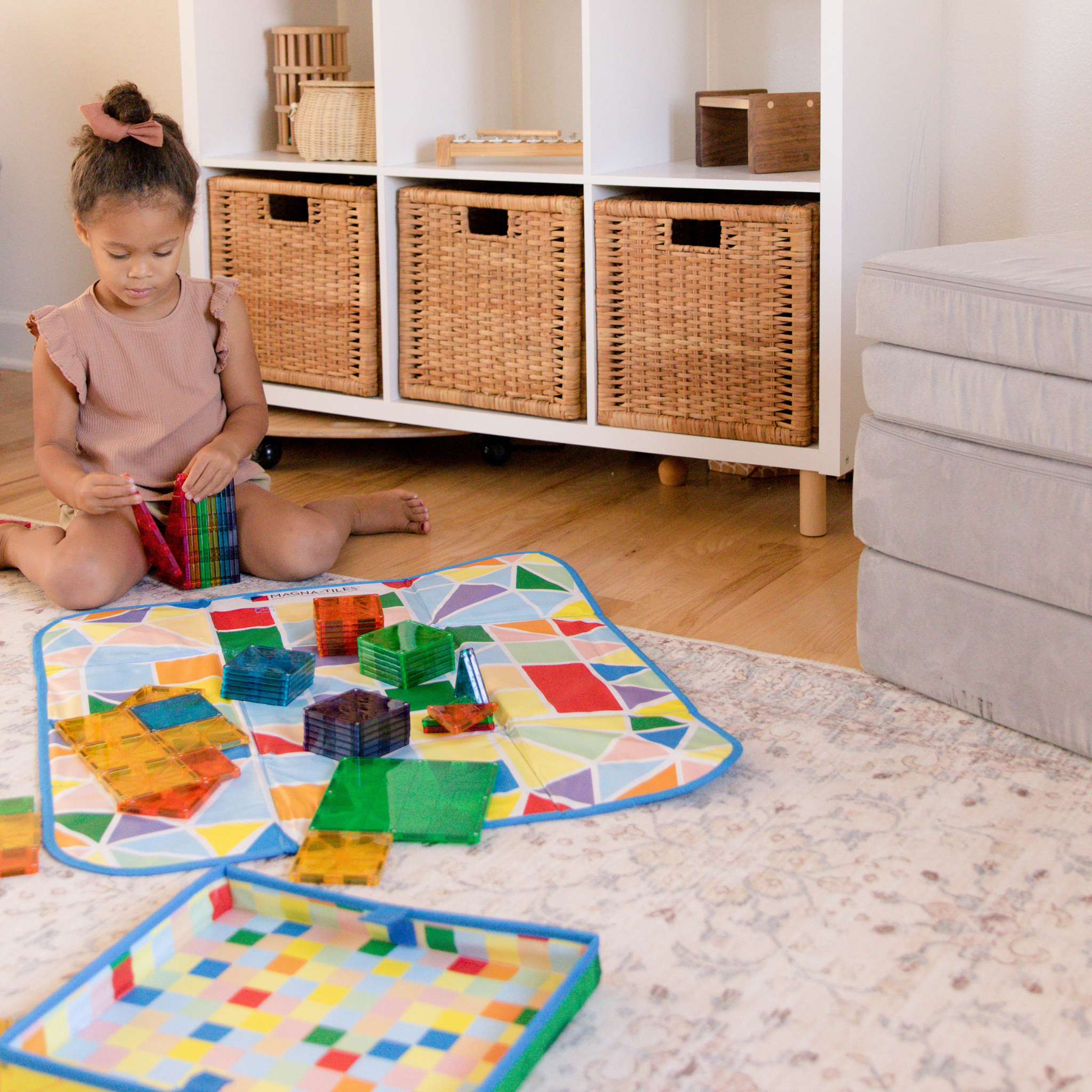 Magna-Tiles - Storage Bin Bundle 84-Piece Magnetic Construction Set