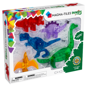 Front of MAGNA-TILES® Dinos 5-Piece Set package