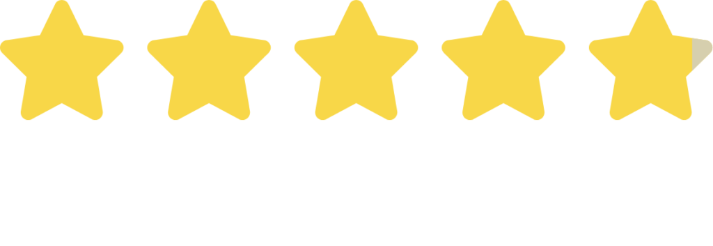 with a 4.9 out of 5 star average and counting!
