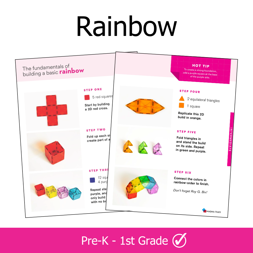 MAGNA-TILES® Rainbow Activity for Pre-K through 1st Grade