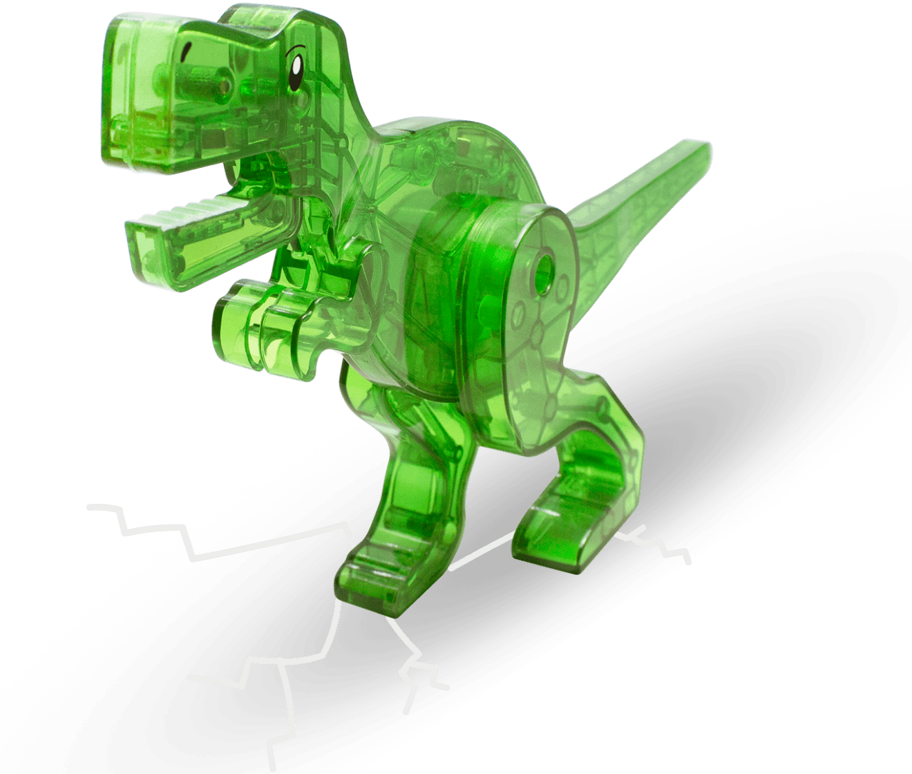 Green T-Rex from MAGNA-TILES® Dino World 50-Piece Set