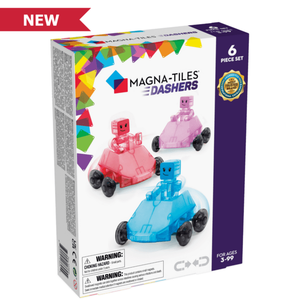 Front of MAGNA-TILES® Dashers 6-Piece Set package