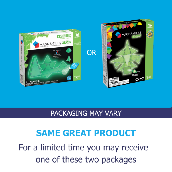 Example of two different packages for the MAGNA-TILES® Glow 16-Piece Set
