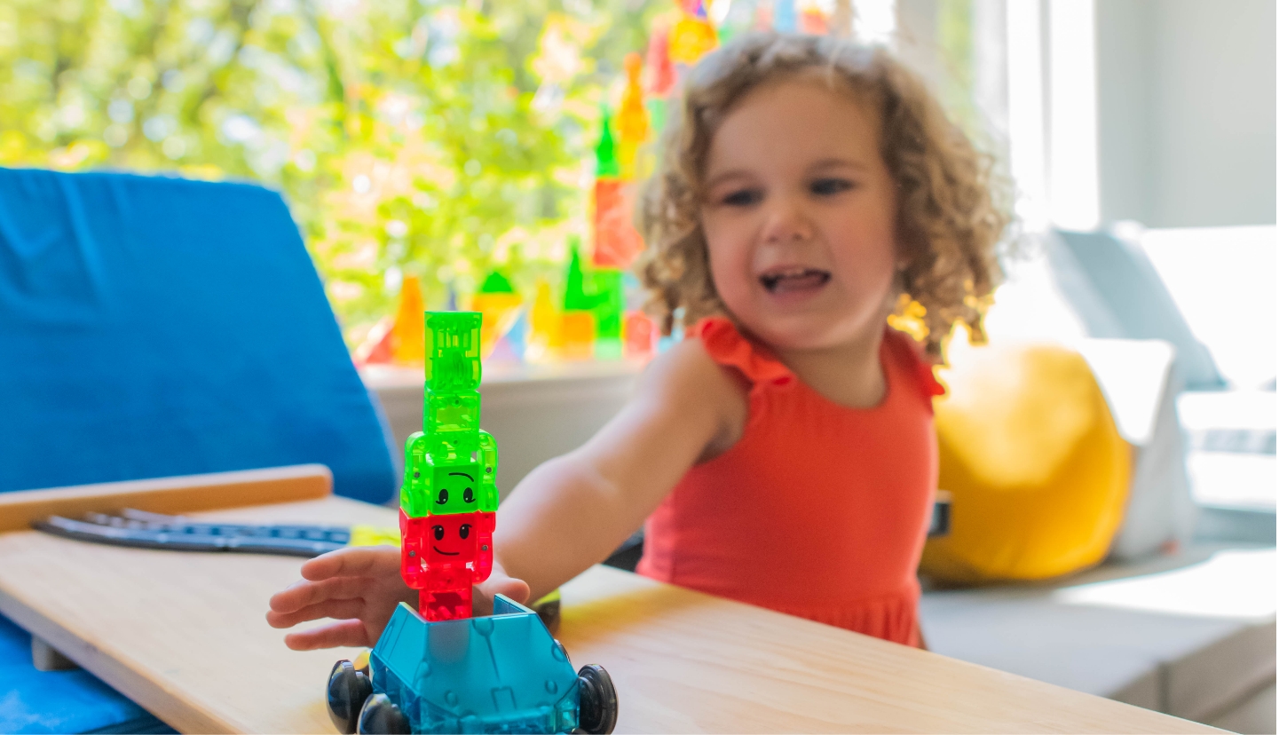 Image of child playing with the Downhill Duo Set