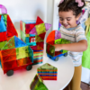 Child playing with MAGNA-TILES Metropolis Set
