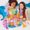 Two Children playing with Castle DLX 48-Piece Set